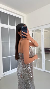 Vizon Ayarlanabilir Askılı Astarlı Pullu Etek GAUS-01684GAUSELBİSEGAUS-01684