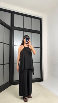 Siyah Örgü Askılı Tencel Tulum GAUS-01436GAUSTULUMGAUS-01436