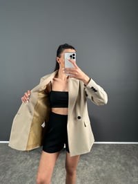 Premium Bej Astarlı Blazer Ceket GausCEKETGU007286