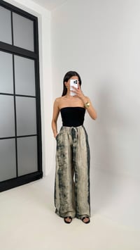 Taş Desenli Tasarım Saten Pantolon Gaus00396GausPANTOLONGU1001928