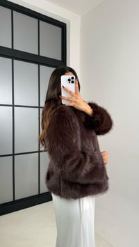 Acı Kahve Yakalı Astarlı Premium Kürk GAUS-00470GAUSCEKETGAUS-00470