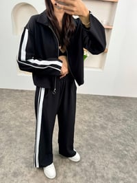 Ena Siyah Çizgili ZR Model Fermuarlı TakımGausTAKIMGU00903699
