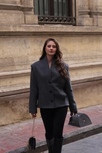 Antrasit Astarlı Kısa Kaşe Kaban GAUS-00667GAUSKABANGAUS-00667