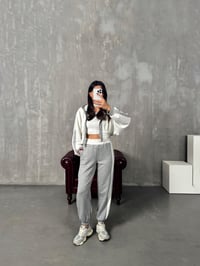 Wake Beyaz Gri Pinterest Şardonsuz Üç İplik TakımGausTAKIMGU00903982