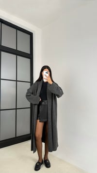 Antrasit Uzun Premium Triko Hırka GAUS-00116GAUSHIRKAGAUS-00116