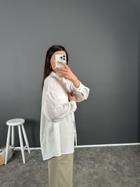 Lupus Beyaz Çift Cepli Oversize Premium Gömlek GausGÖMLEKGU008071