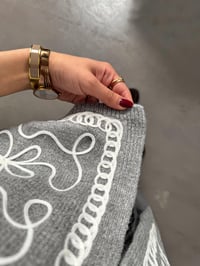 Rone Gri Nakışlı Triko YelekGausYELEKGU00903975