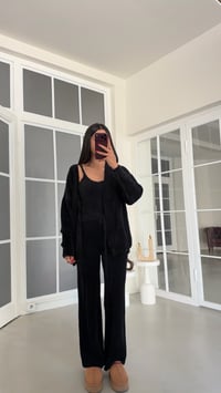 Siyah Yumuşak Dokulu Üçlü Premium Takım GAUS-02028 GAUS-02210GAUSTAKIMGAUS-02210