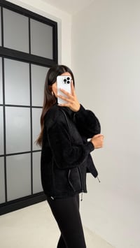 Siyah Deri Şeritli Dik Yaka Premium Ceket GAUS-00148GAUSJacketsGAUS-00148