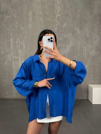 Ole Mavi Oversize GömlekGausGÖMLEKGU100791
