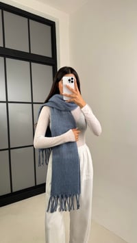 Mavi Saçaklı Atkı GAUS-00124GAUSÜST GİYİMGAUS-00124