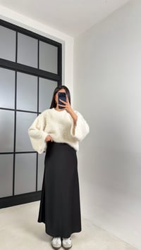 Siyah Beli Lastikli Saten Etek GAUS-00819GAUSETEKGAUS-00819