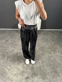 Armes Antrasit Leoparlı Parlak Saten PantolonGausPANTOLONGU004415