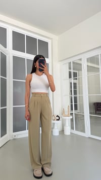 Açık Yeşil Gold Düğmeli Tencel Pantolon GAUS-01844GAUSPantsGAUS-01844