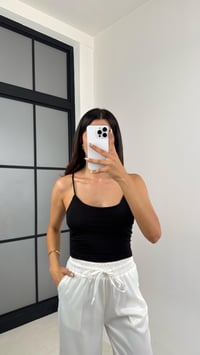 Siyah Askılı Pedli Basic Crop GAUS-0084GAUSالكروب توب GAUS-0084