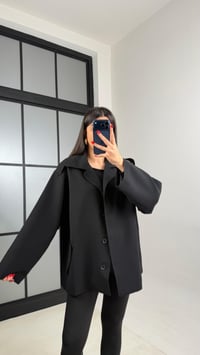 Siyah Astarlı Kuşaklı Apolet Detaylı Trençkot GAUS-00978GAUSTRENÇKOTGAUS-00978