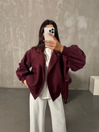 Sely Bordo Astarlı Düğmeli Süet Bomber CeketGausCEKETGU00903825