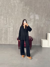 Anley Siyah Polo V Yaka Triko TakımGausTAKIMGU00903903