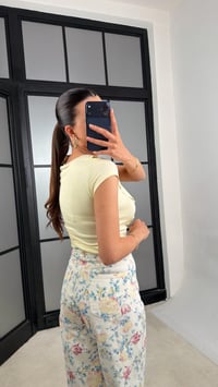 Çok Renkli Çiçek Desenli Tasarım Jean GAUS-01460GAUSDENİM PANTOLONGAUS-01460