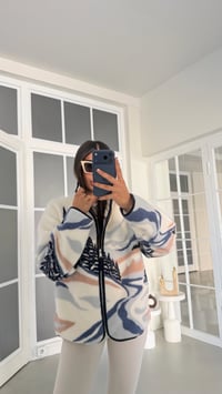 Ekru Ağaç Desenli Polar Sweatshirt GAUS-01909GAUSالسويت شيرت GAUS-01909