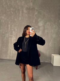 Cheer Siyah ZR Kadife Astarlı Ceket Şort Etek TakımGausTAKIMGU00904260