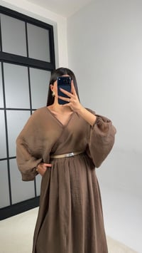 Kahve Transparan Üst Beli Lastikli Astarlı Etek Takım GAUS-01111GAUSTAKIMGAUS-01111