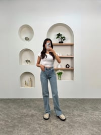 Riva Açık Mavi ZR Model Kesik Paça Palazzo JeanGausPANTOLONGU00903702