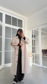 Taş Kol Şeritli Astarlı Trençkot GAUS-02245GAUSTRENÇKOTGAUS-02245
