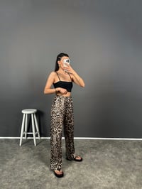 Genza Leoparlı Beli Lastikli Pantolon GausPANTOLONGU008184