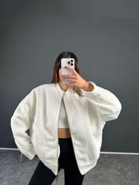 Moe Beyaz Buklet Teddy Bomber CeketGausCEKETGU002523
