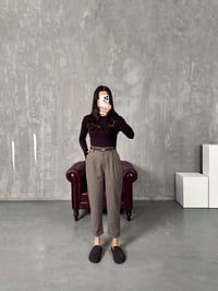 Nora Kahve Kumaş PantolonGausPANTOLONGU00903977