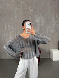 Gri Ajurlu Triko Gaus00027GausTRİKOGU1001058