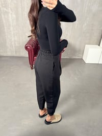 Oslo Siyah Beli Lastikli Havuç PantolonGausPANTOLONGU00904168