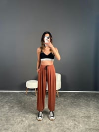 Kiremit Modal Kumaş Şalvar PantolonGausPANTOLONGU004059