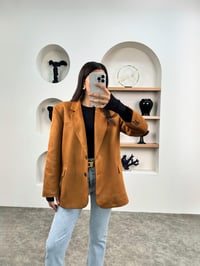 Gris Taba Süet Astarlı Blazer CeketGausCEKETGU009022