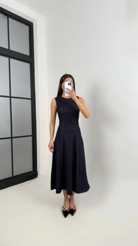 Lacivert Sıfır Kol Likralı Denim Elbise DNM01 Gaus00376GausELBİSEGU1001882