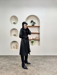 Hailey Siyah Premium Deri TrençkotGausKABANGU00903486