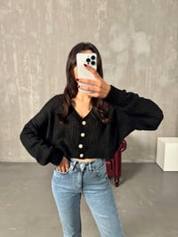 Rendi Siyah İnci Düğmeli HırkaGausHIRKAGU00903879