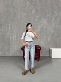 Ceremi Açık Mavi Mom JeanGausDENİM PANTOLONGU100660