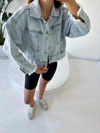 Açık Mavi Püsküllü Jean Ceket GausCEKETGU001738