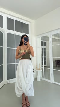 Beyaz Muadil Astarlı Etek GAUS-01784GAUSETEKGAUS-01784