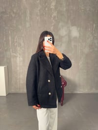Clara Siyah Kırçıllı Astarlı Cepli CeketGausCEKETGU00904327