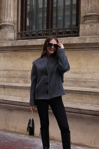 Antrasit Astarlı Kısa Kaşe Kaban GAUS-00667GAUSKABANGAUS-00667