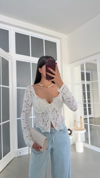 Ekru Dantel Detaylı Premium Korse Bluz GAUS-02281GAUSBLUZGAUS-02281