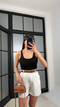Ekru Kemerli Şort GAUS-01392GAUSŞORTGAUS-01392