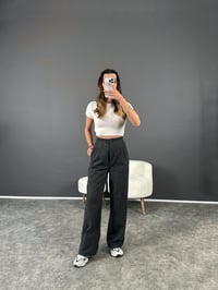 Gri Yünefek Palazzo Pantolon GausPANTOLONGU002889