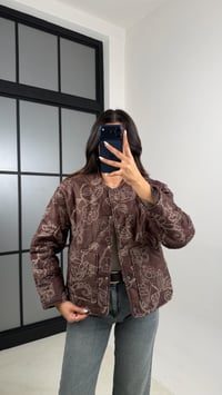 Kahve Etnik Desenli Astarlı Kapitone Mont GAUS-00596GAUSMONTGAUS-00596