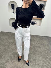 Sug Beyaz Gabardin Havuç PantolonGausPANTOLONGU0090372