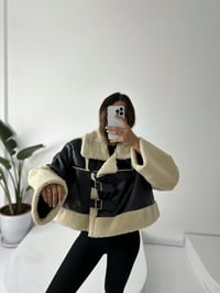 Alexa Siyah Deri Kürklü MontGausMONTGU002139