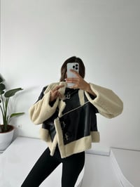 Alexa Siyah Deri Kürklü MontGausMONTGU002139